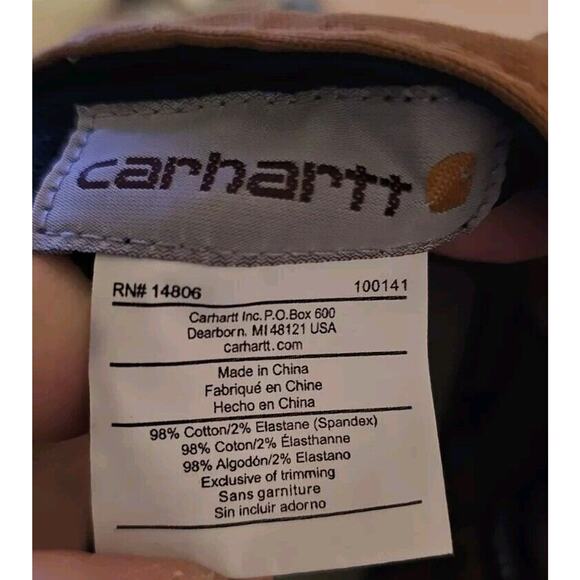 🧢 Carhartt Brown Canvas Hat Cap Built To Last Logo Rare! Style# 10041 - Picture 7 of 10
